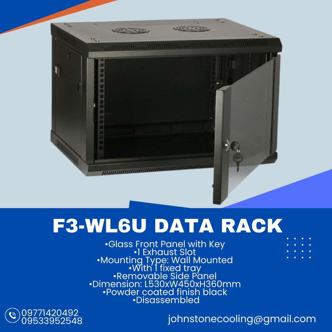 DATA CABINET RACK (6U), Commercial & Industrial, Construction Tools ...
