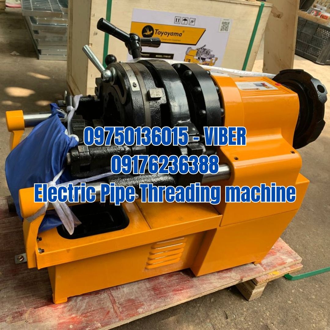 Electric Pipe Threading Machine (Category: Industrial Equipment) located in Manila. Submitted by dindz02 (Listing ID 1322798644, Image 2). Description: 𝙏𝙖𝙠𝙚𝙯𝙤 𝙄𝙣𝙙𝙪𝙨𝙩𝙧𝙞𝙖𝙡 𝙎𝙪𝙥𝙥𝙡𝙮 𝐊𝐢𝐧𝐝𝐥𝐲 𝐂𝐚𝐥𝐥/𝐌𝐞𝐬𝐬𝐚𝐠𝐞 𝐮𝐬 𝐟𝐨𝐫 𝐲𝐨𝐮𝐫 𝐪𝐮𝐞𝐬𝐭𝐢𝐨𝐧𝐬 𝐚𝐧𝐝 𝐨𝐭𝐡𝐞𝐫 𝐢𝐧𝐪𝐮𝐢𝐫𝐢𝐞𝐬. ITEM: Electric Pipe Threading Machine CODE: TOYOTY50 SPECS: 1/2”-2" 𝐀𝐋𝐋 𝐏𝐑𝐈𝐂𝐄𝐒 𝐀𝐑𝐄 𝐒𝐔𝐁𝐉𝐄𝐂𝐓 𝐓𝐎 𝐂𝐇𝐀𝐍𝐆𝐄 𝐖𝐈𝐓𝐇