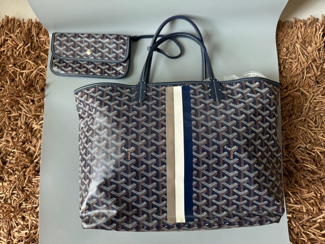 Elegant Goyard Tote Pouch Set Luxury Redefined with Original stripes