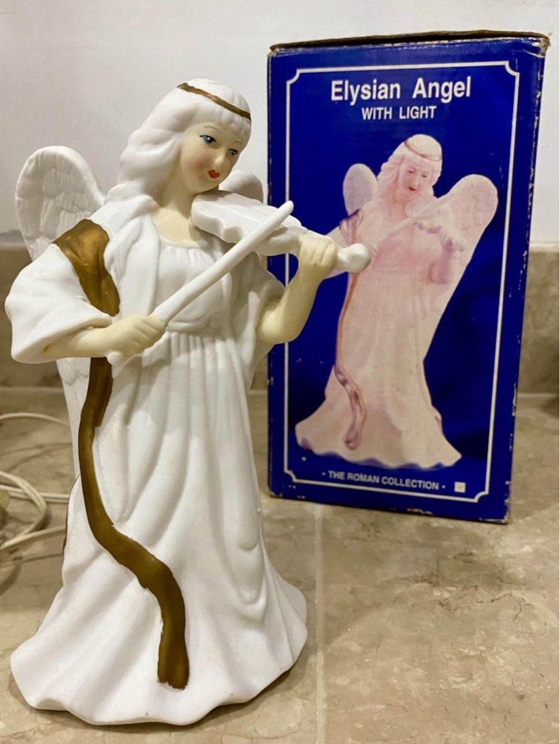 Elysian Angel Figurine w/ Light (Category: Other Home Decor) located in Quezon City. Submitted by hellodiva (Listing ID 1322804009, Image 1). Description: Elysian Angel w/ Light Comes with Box Working Light Bulb Size: 8” height, 5” diamater No issues 10/10 condition 📌If it’s posted, it’s still available ❌No Bogus Buyers Please!.