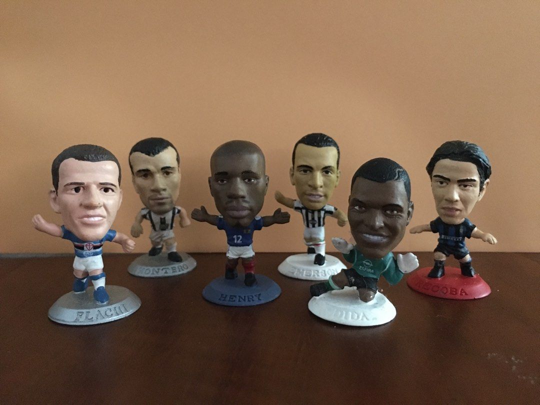 Flachi Montero Thierry Henry Emerson Dida Recoba Soccerstarz Manchester United City Man U Chelsea Liverpool Juventus Inter AC Milan Sampdoria Real Madrid Mbappe Messi Ronaldo Haaland Football Figurine Corinthian Prostars Microstars Champions League (Category: Toy Figures) located in Singapore. Submitted by roundpotato (Listing ID 1322794528, Image 1). Description: .