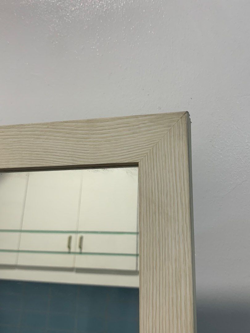 Full Body Mirror with white wood frame (Category: Mirrors) located in Manila. Submitted by therealdean (Listing ID 1322855947, Image 2). Description: PM open for negotiations and answering queries! stand angle is adjustable dimensions: mirror including frame: 35cm x 156cm mirror only: 29cm x 150cm frame thickness: 2.5cm see my other listings!.