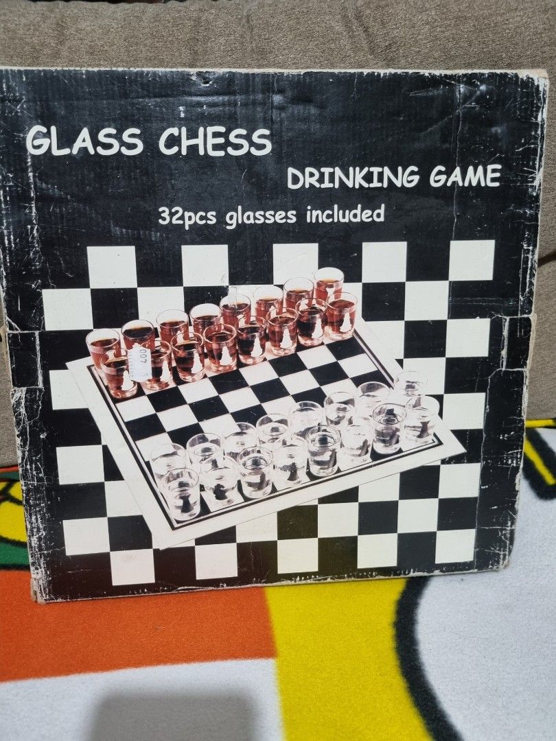 Glass Chess Drinking Game (Category: Board Games & Puzzles) located in Paombong. Submitted by sweetdeals0181656 (Listing ID 1322841184, Image 1). Description: Complete Set includes Glass Chessboard and 32 Drinking Glasses Pieces. Item is fragile and is not recommneded for normal courier would advice shipping via same delivery courier like Lalamove or Toktok..