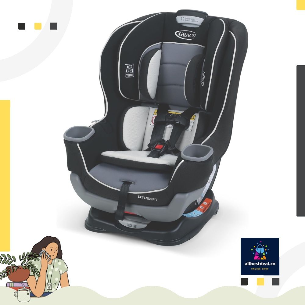 Graco Extend2Fit Convertible Car Seat Ride Rear Facing Longer with Extend2Fit Gotham Gotham 1 Count Pack of 1 2 in 1 Babies Kids Going Out Car Seats on Carousell