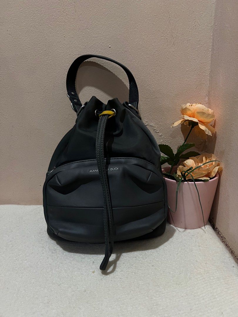 Gray Nylon Bucket Handbag (Category: Luxury Bags & Wallets) located in Manila. Submitted by online_sari_sari (Listing ID 1322891361, Image 1). Description: Excellent condition No sling.