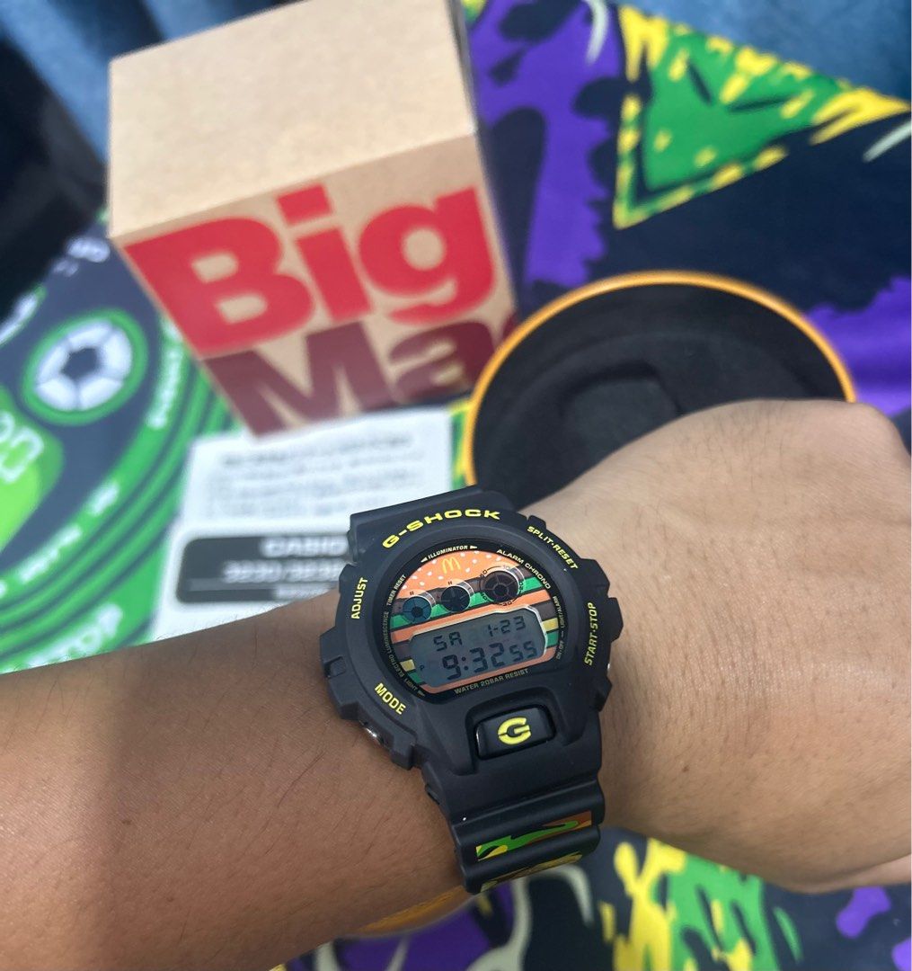 G Shock x McDONALD S BIG MAC 50th Anniversary DW 6900 Men s Fashion Watches Accessories Watches on Carousell