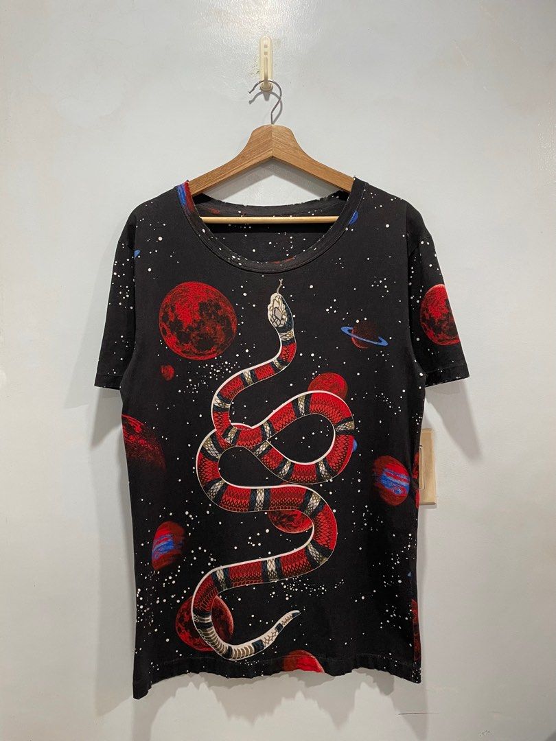 Gucci Galaxy Space Snake Men s Fashion Tops Sets Tshirts Polo Shirts on Carousell