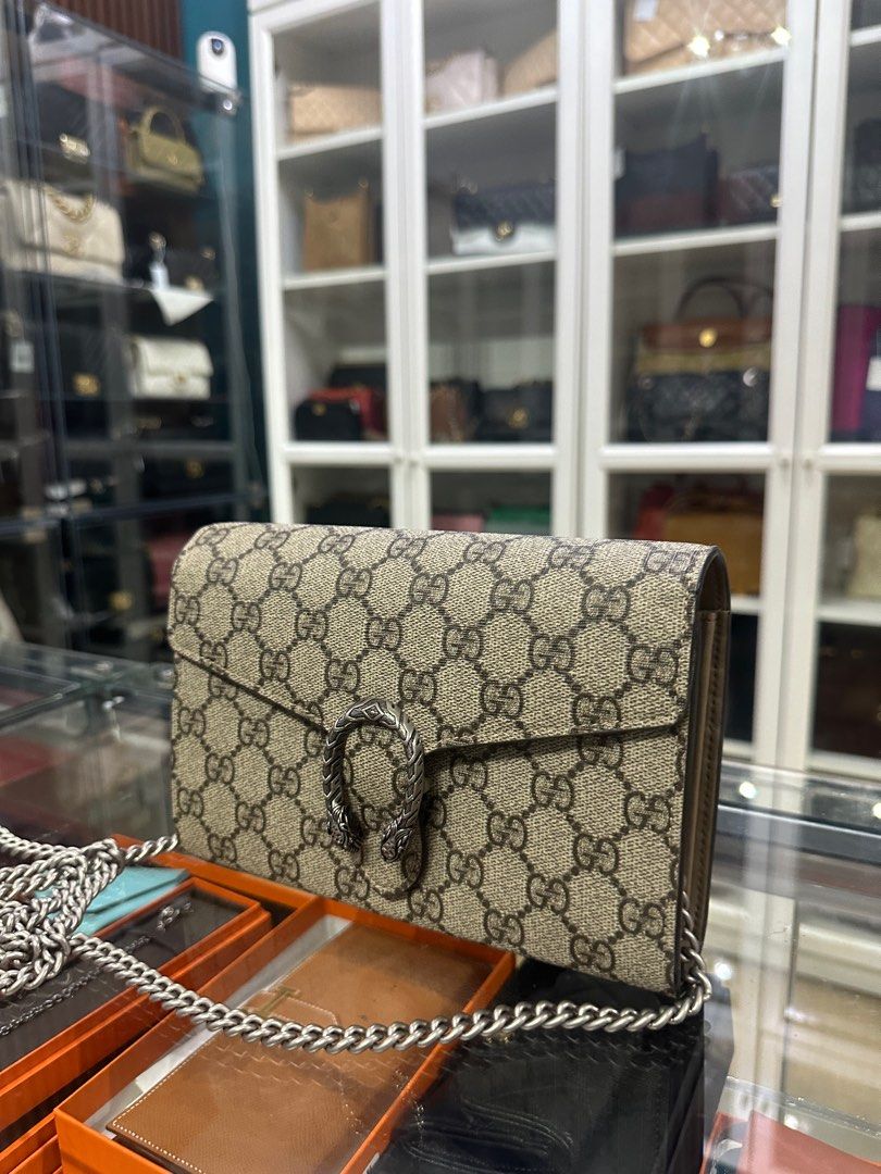 Gucci GG Supreme Dionysus Wallet on Chain