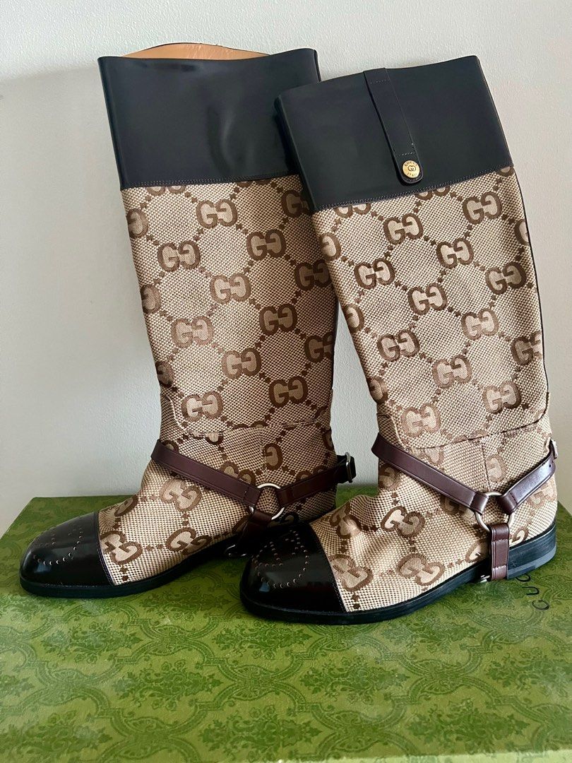 Gucci knee high boots deals