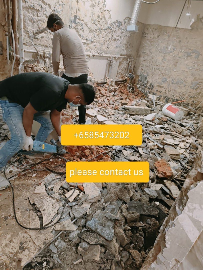Hacking/Home hacking services/HDB hacking/BTO hacking/Demolition services/dismantling disposal services/Commercial spaces631092001409311125