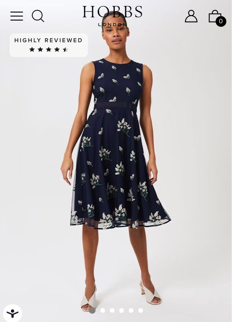 Hobbs blue lace dress online