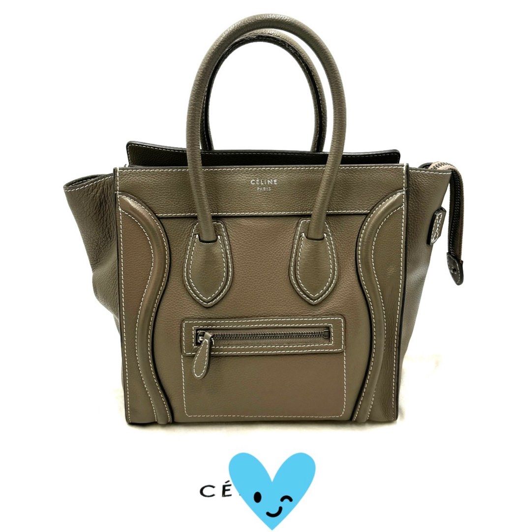 In excellent condition!! Celine Grained Micro luggage Etoupe (Category: Luxury Bags & Wallets) located in Taguig. Submitted by gcarlet1996 (Listing ID 1322738439, Image 1). Description: .