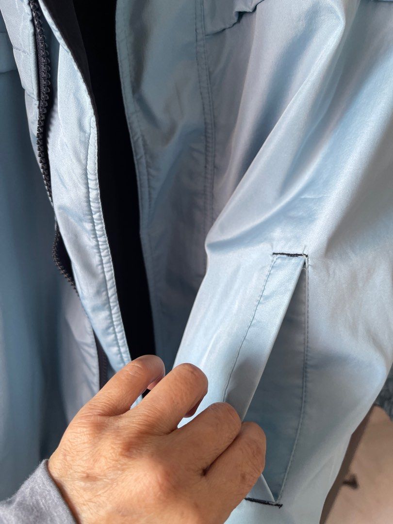 Jacket (Category: Coats, Jackets and Outerwear) located in Singapore. Submitted by kimme65 (Listing ID 1322789931, Image 3). Description: Light and dark blue jacket for double side wear size 70cm length ptp 50cm selves long 52cm Suitable for men and woman .