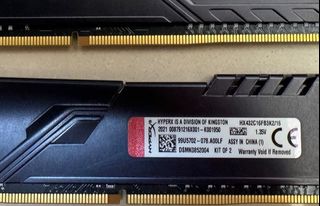 Kingston High Quality Gaming RAM HyperX Fury DDR4 3200 8GB x 2 with Heat Dissipation, Overclocking Powerhouse64177338251905110