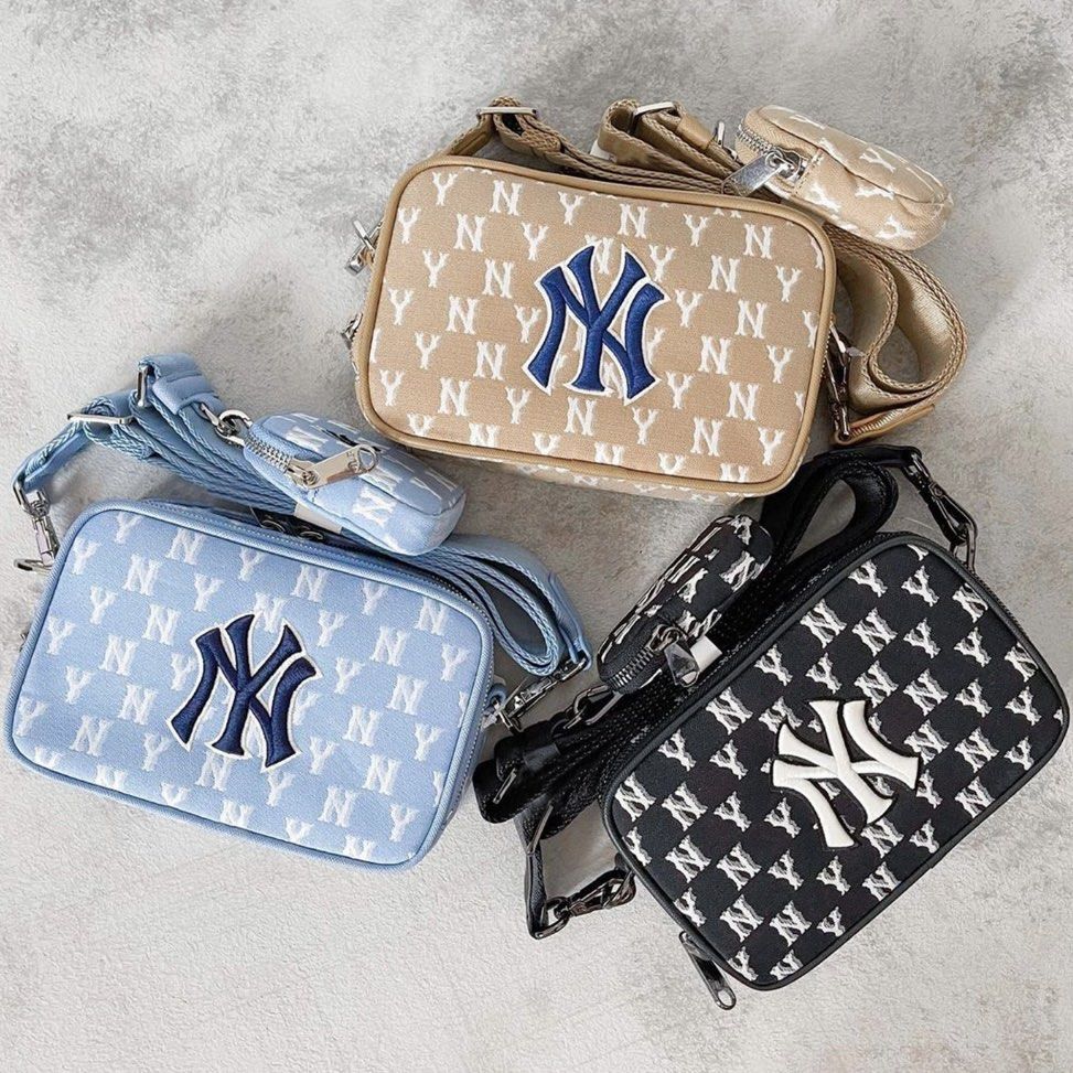 MLB Classic Monogram Jacquard Mini Crossbody Bag New York Yankees mlb travel