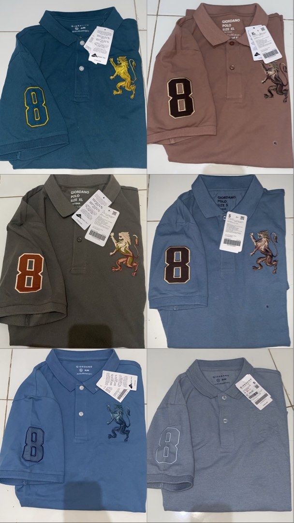 (New With Tag) GIORDANO 3D Lion Polo Original