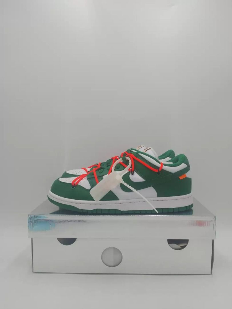 Nike Dunk Low Off-White Pine Green (CT0856-100) (Category: Sneakers) located in Manila. Submitted by aftermarketphilippines (Listing ID 1322802109, Image 2). Description: Brandnew (BNDS) 100% Authentic and Original Other sizes are available for PRE ORDER.