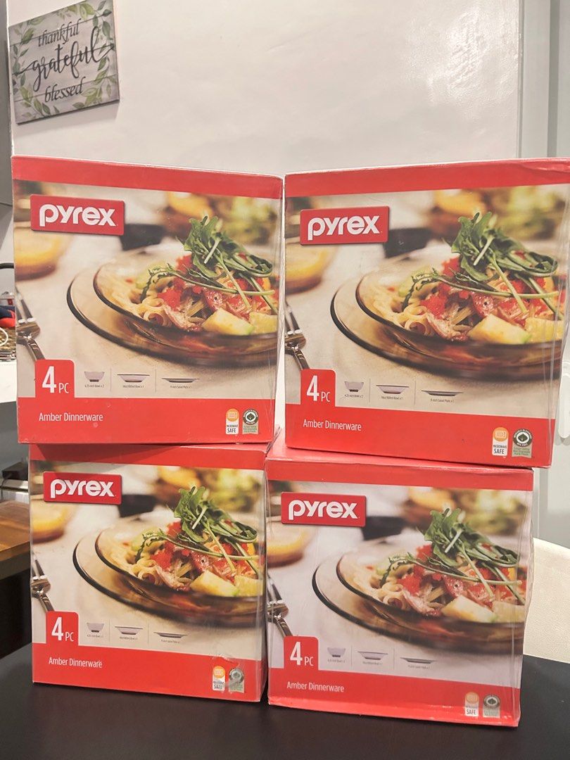 Pyrex Amberware Dinnerware 4pc Set (Category: Dinnerware & Cutlery) located in Angeles City. Submitted by psumbillo (Listing ID 1322899405, Image 1). Description: Pyrex Amber Dinnerware 4pc Set Microwave Safe Freezer Safe Easy Clean Up Top Rack Diswasher Safe .