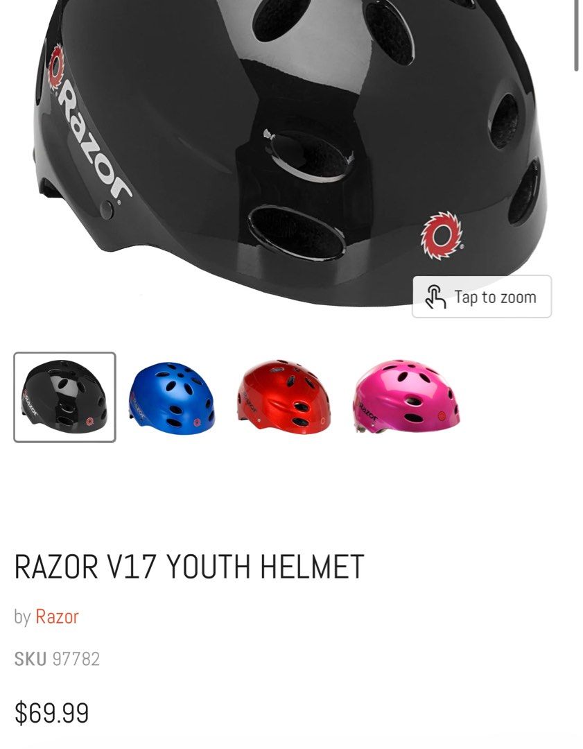 Razor v17 youth helmet store