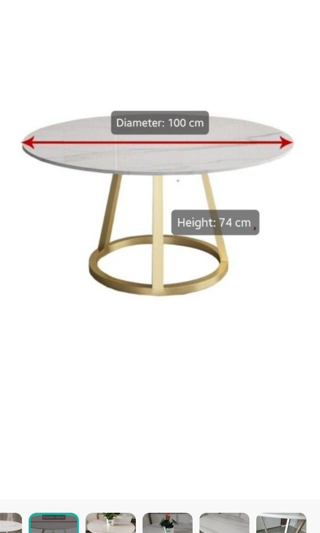 Round dining table (Category: Tables & Sets) located in Singapore. Submitted by azsvelte (Listing ID 1322902205, Image 2). Description: .