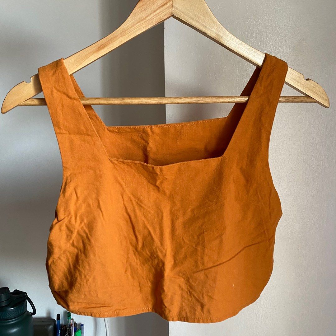 Rust Sleeveless Crop Top and Shorts Coords/Coordinates (Category: Sets or Coordinates) located in Manila. Submitted by bdgdeclutters (Listing ID 1322782736, Image 1). Description: Rust orange color Perfect for beach or casual fits.