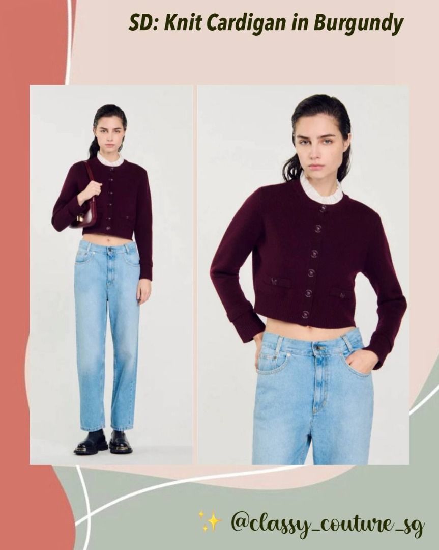 Sandro fine knit collegiate cardigan online