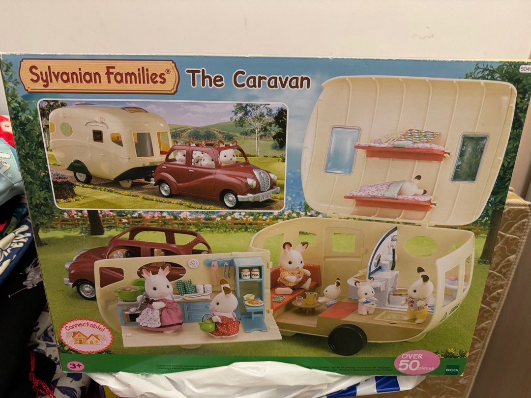 Sylvanian Families Calico Critters Car And Camper Calico Critters