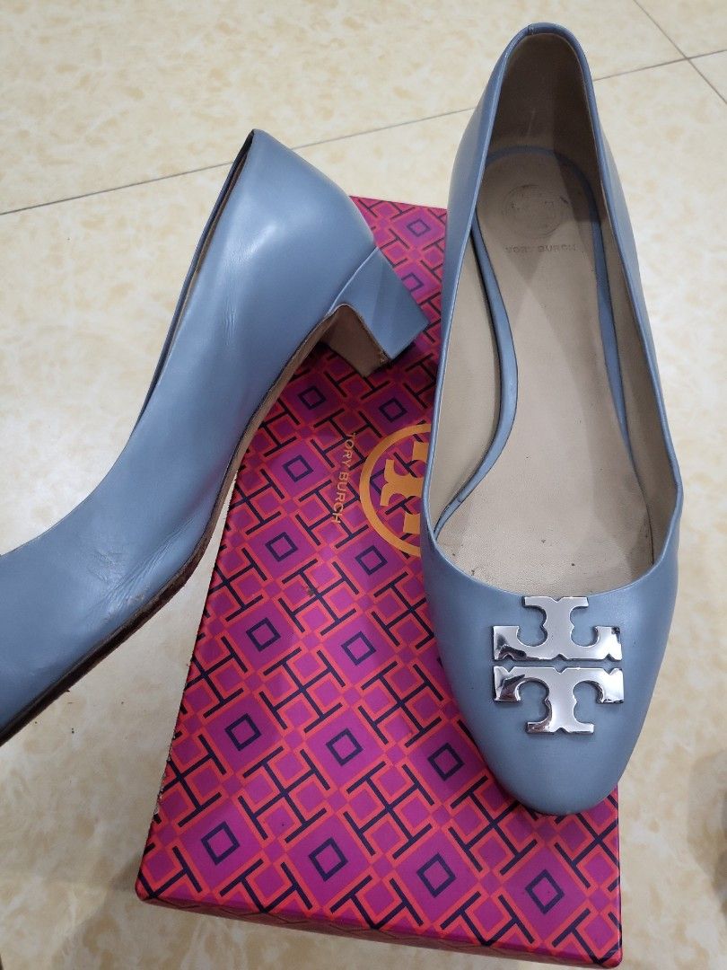 Tory burch blue heels outlet
