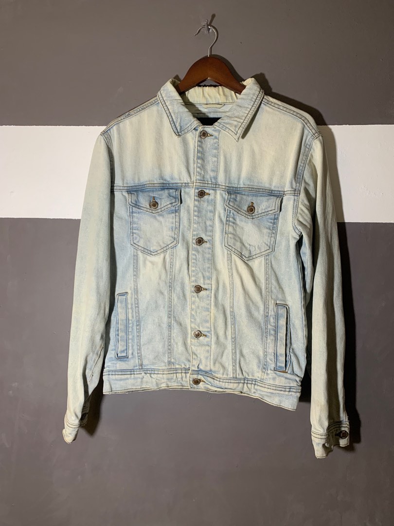 Zara acid wash denim jacket online