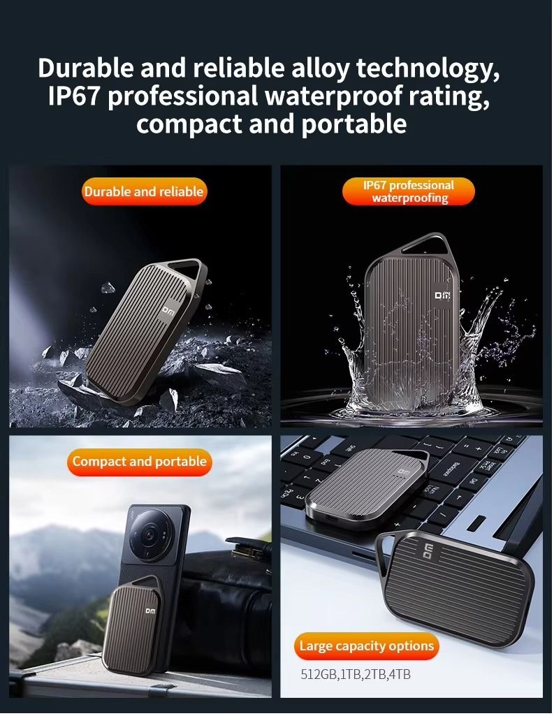 Same day delivery[3 year warranty] 1 TB Portable SSD 2000MB/S High speed USB 3.2 Gen 2 Type C 1TB External hard drive Solid State drive62863110548099113