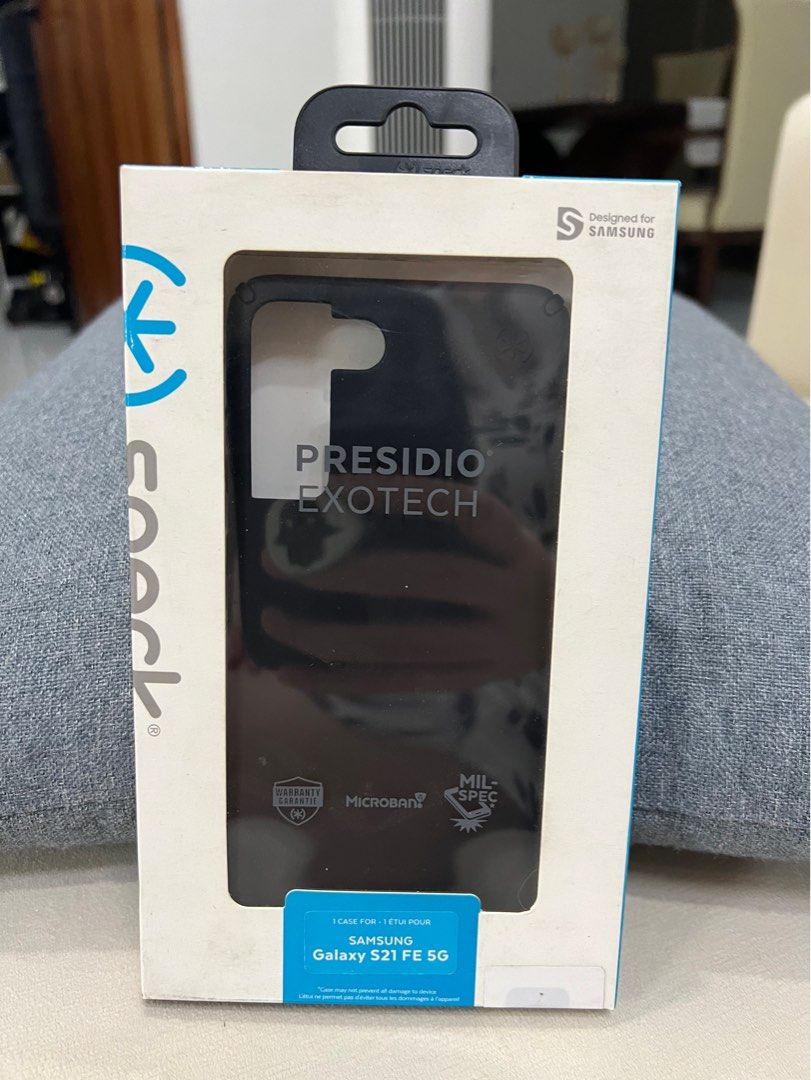 💯 Authentic Speck for Samsung S21 FE 5G (Category: Cases & Sleeves) located in Quezon City. Submitted by ceecee007 (Listing ID 1323081048, Image 1). Description: 💯 Authentic Speck Presidio Exotech for Samsung S21 FE 5G. Sealed. Magsafe. Negotiable..