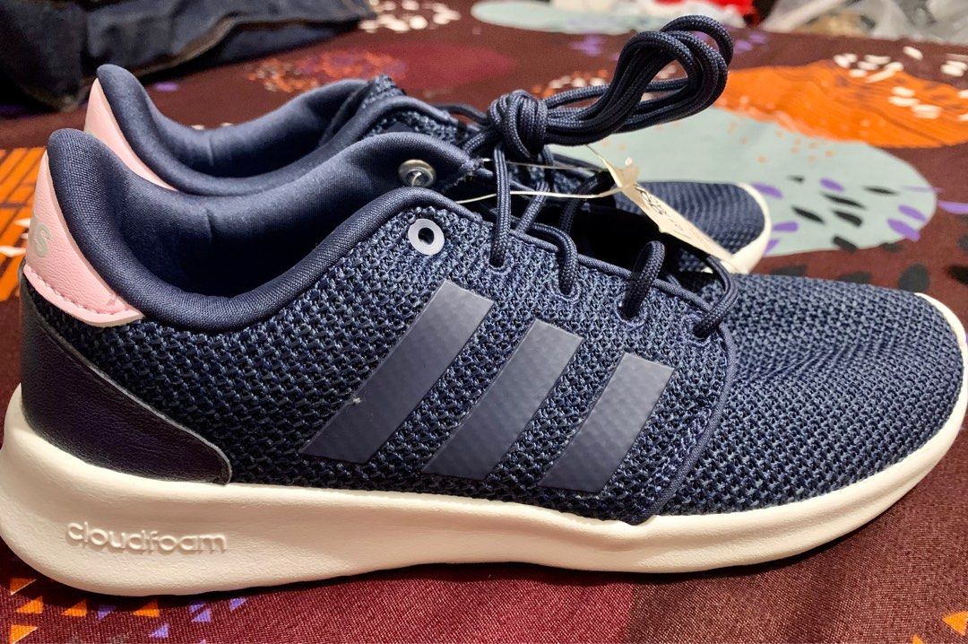 Adidas Womens Cloudfoam Qt Racer Sneakers Shoes Navy Running Mesh Women s Fashion Footwear Sneakers on Carousell