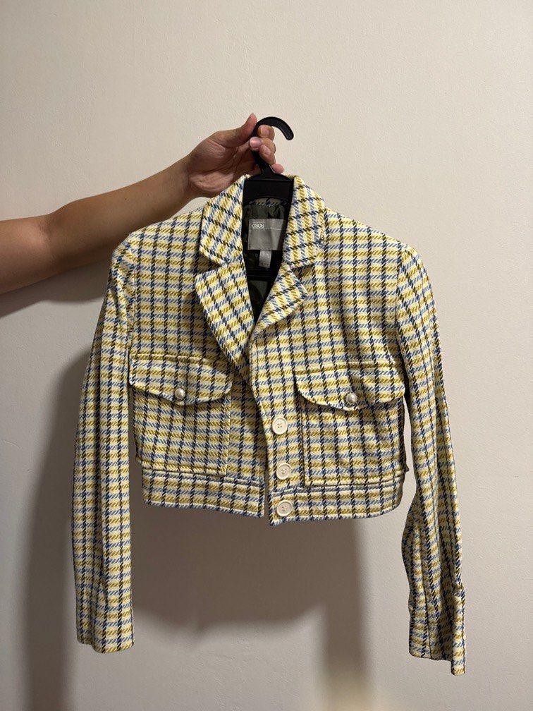ASOS Cropped Jacket Blazer Women s Fashion Coats Jackets and Outerwear on Carousell