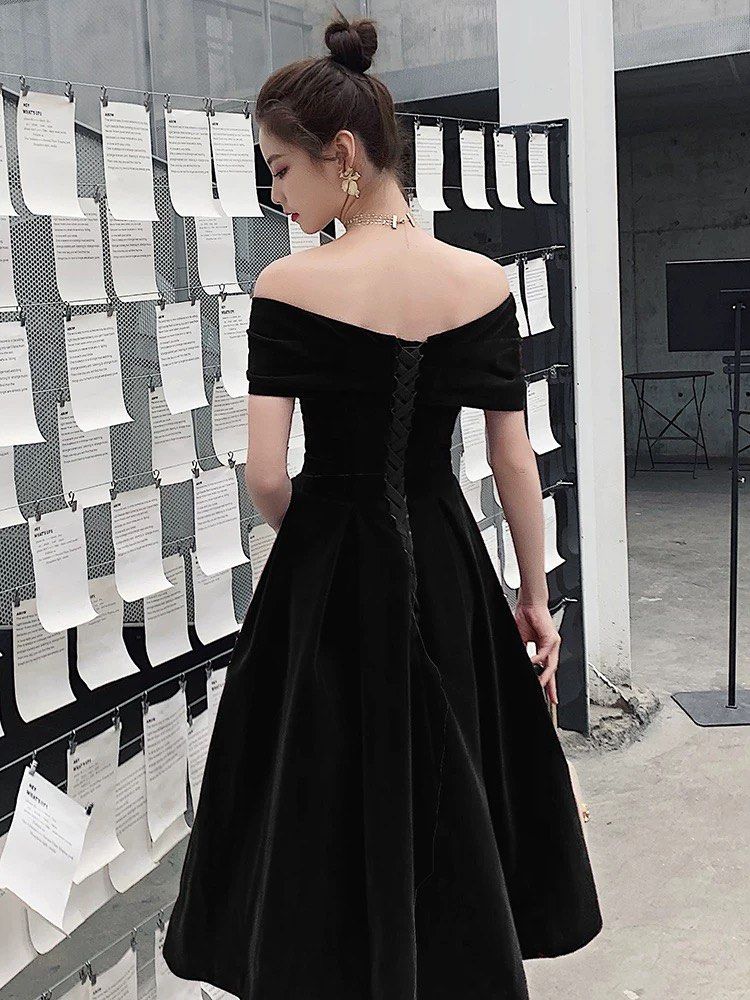 Long black petite evening dresses store