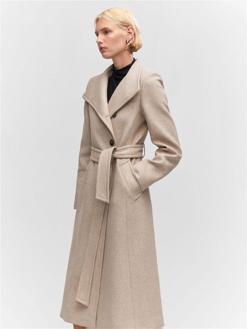 Mango beige coat clearance