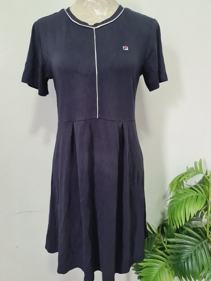 Branded FILA midi office formal casual navy blue dress Women s Fashion Dresses Sets Dresses on Carousell