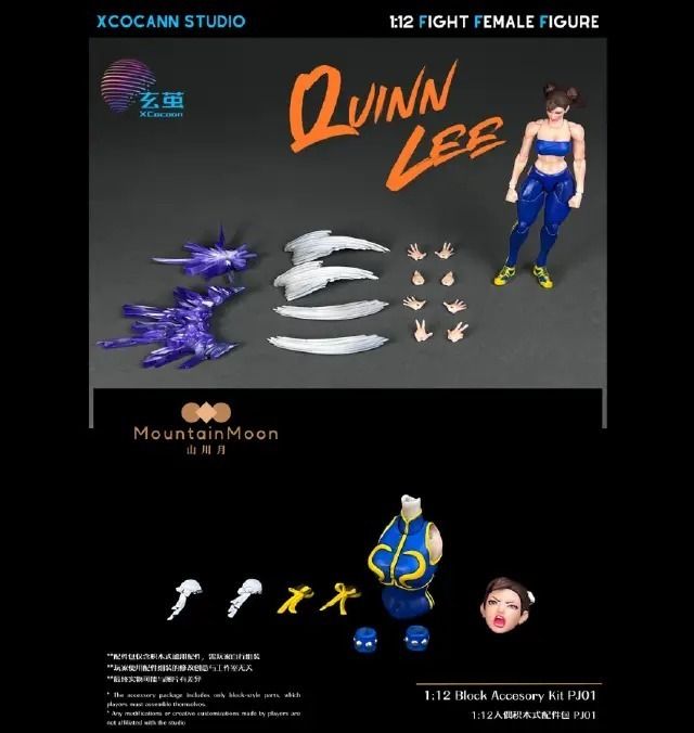 Cocann Studio 1/12 Fight Female Figure series Quinn Lee figure and ...