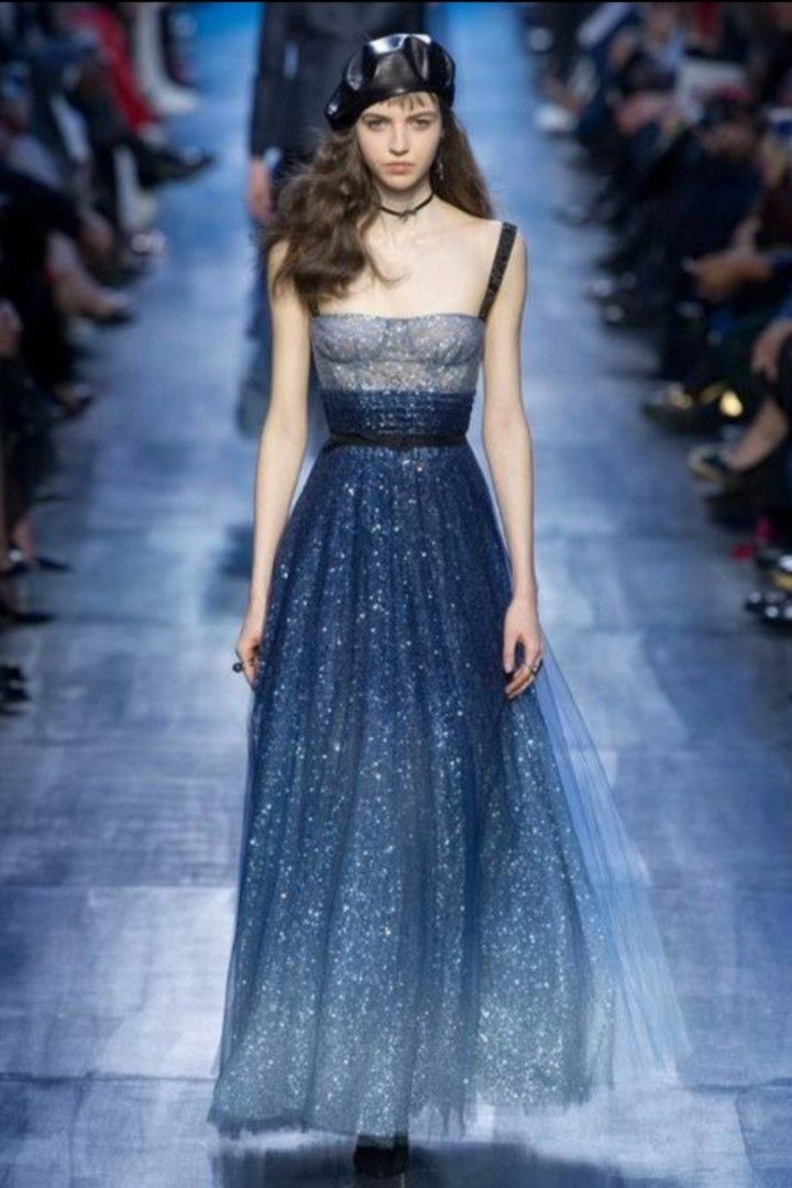 COMING SOON Christian Dior Tulle Sequins Runway Long Dress Women s Fashion Dresses Sets Evening dresses gowns on Carousell
