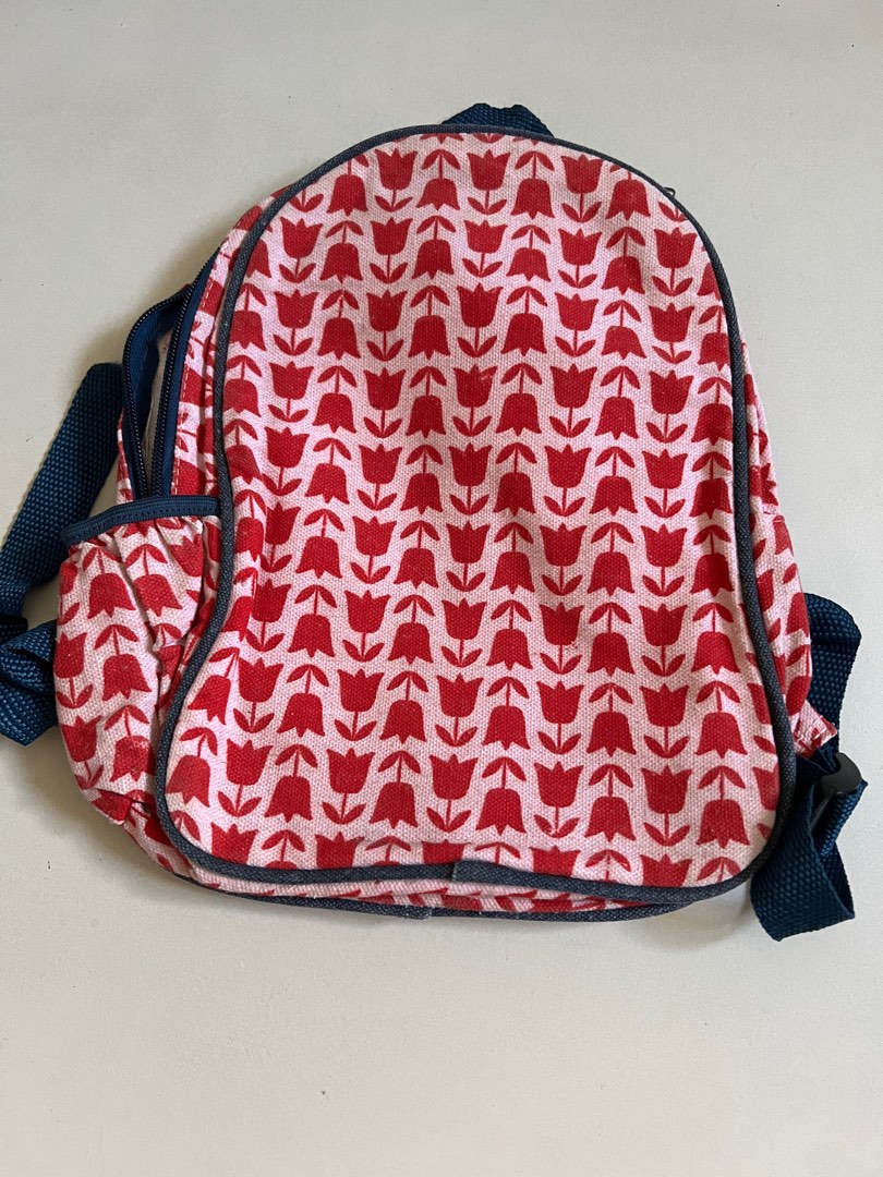 Cotton On kids backpack red flowers