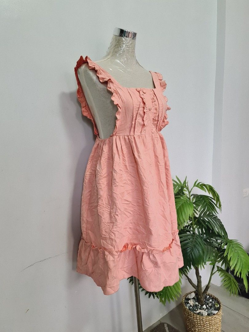 Cute office formal event party Peach jumper dress