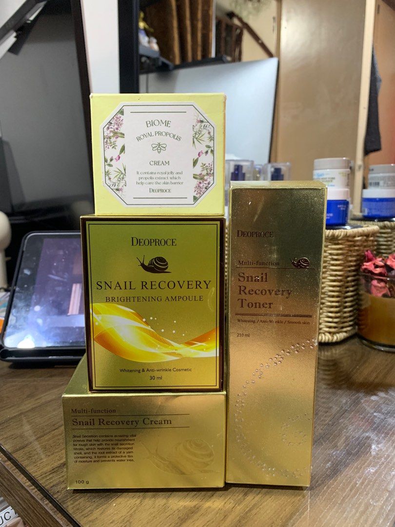 Deoproce Snail Recovery Set + Biome Cream, Beauty & Personal Care, Face ...