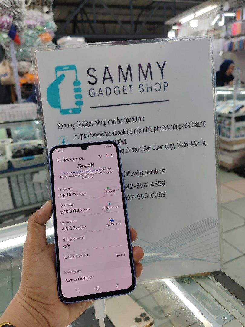Galaxy A34 5g Pre-loved (Category: Samsung) located in Quezon City. Submitted by ronalynac40976 (Listing ID 1322976581, Image 3). Description: Galaxy a34 5g 8ram 256rom openline good condition with case, glass & charger pick up store in greenhills shopping center We ship nationwide via (lbc) +SF We accept ggives+% dm or call for fast transaction 09425544556/09279500069 located @ Aquarium area stall# Y-40 looks for rona.