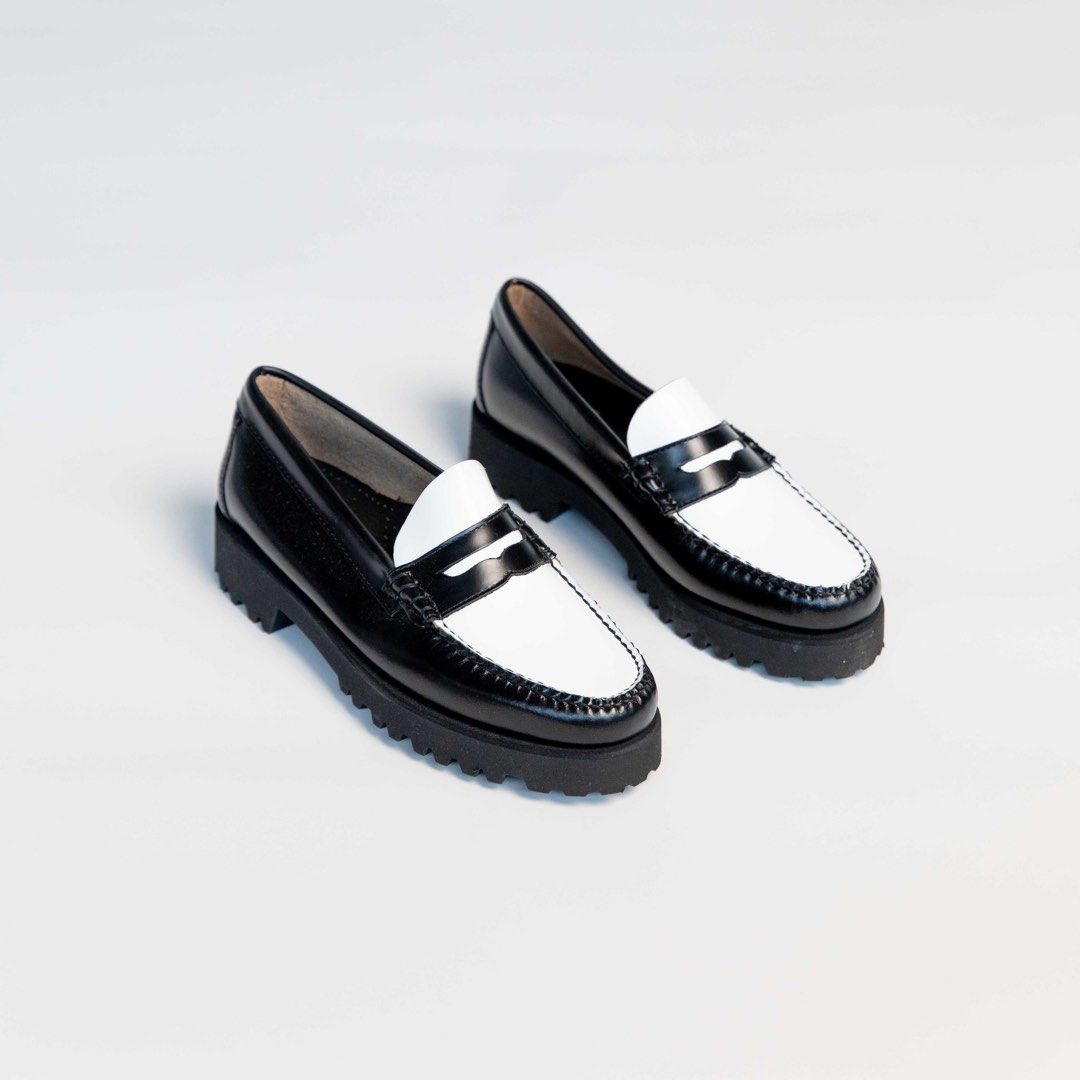 Bass weejuns black white clearance