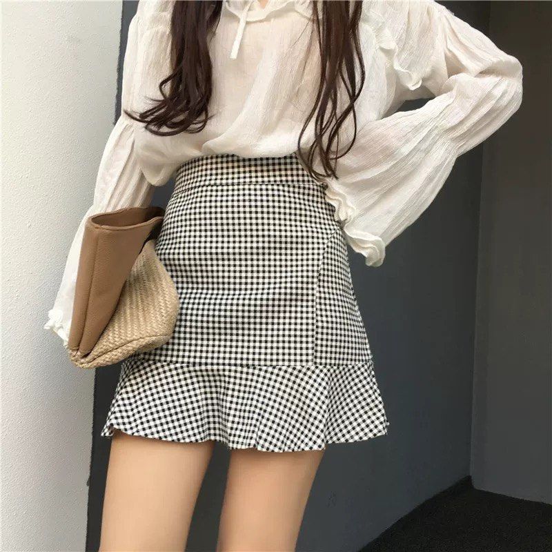 Bodycon gingham skirt online