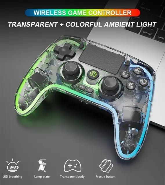 (same day delivery) Hall Rocker and Hall 3D joystick breathing game controller for ps4 games RGB PS4 AND GAME Controller Gamepad TOPWOLF628630856608031119