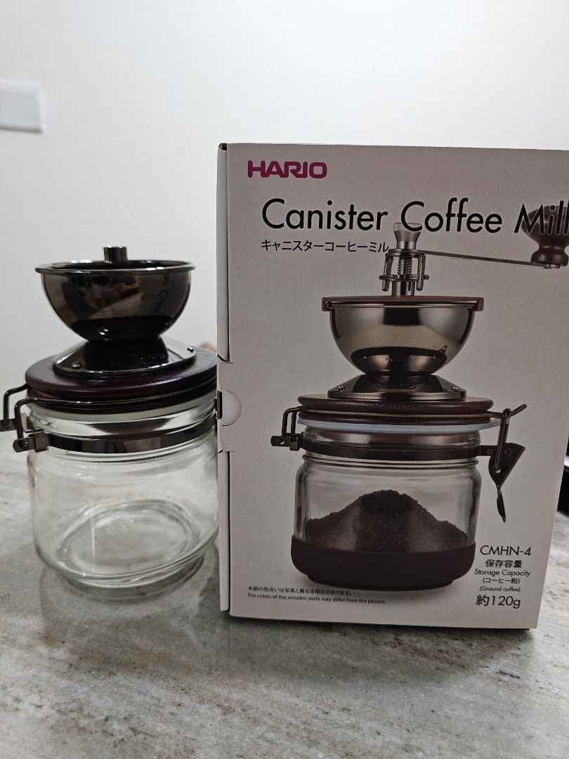Hario Canister Coffee Mill Furniture Home Living Kitchenware Tableware Coffee Tea Tableware on Carousell