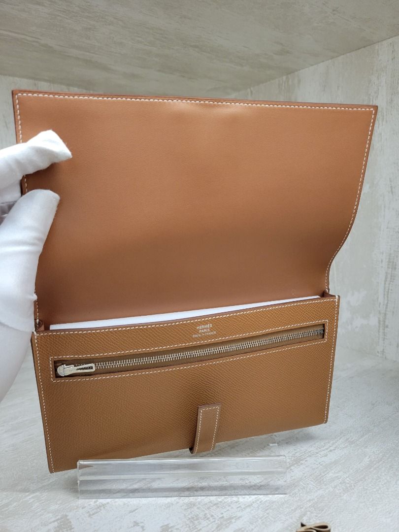 ♥️現貨🎁HERMES New H Passant Toutenmain wallet GOLD, 名牌