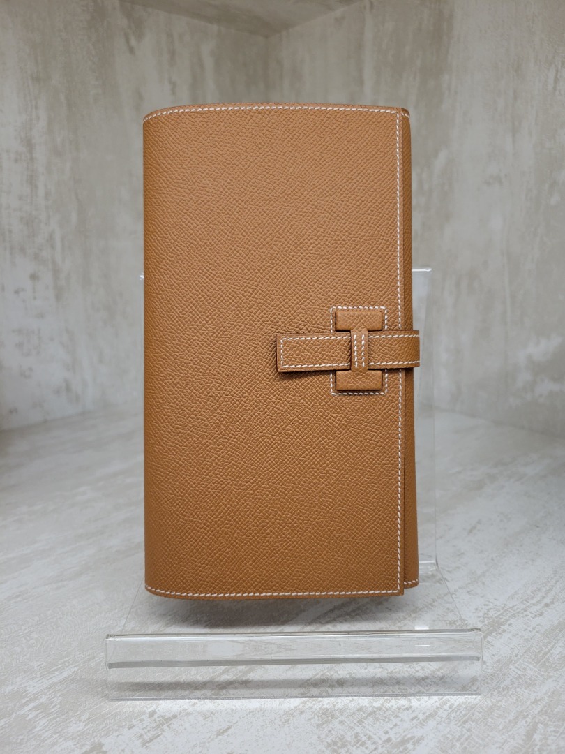 ♥️現貨🎁HERMES New H Passant Toutenmain wallet GOLD, 名牌