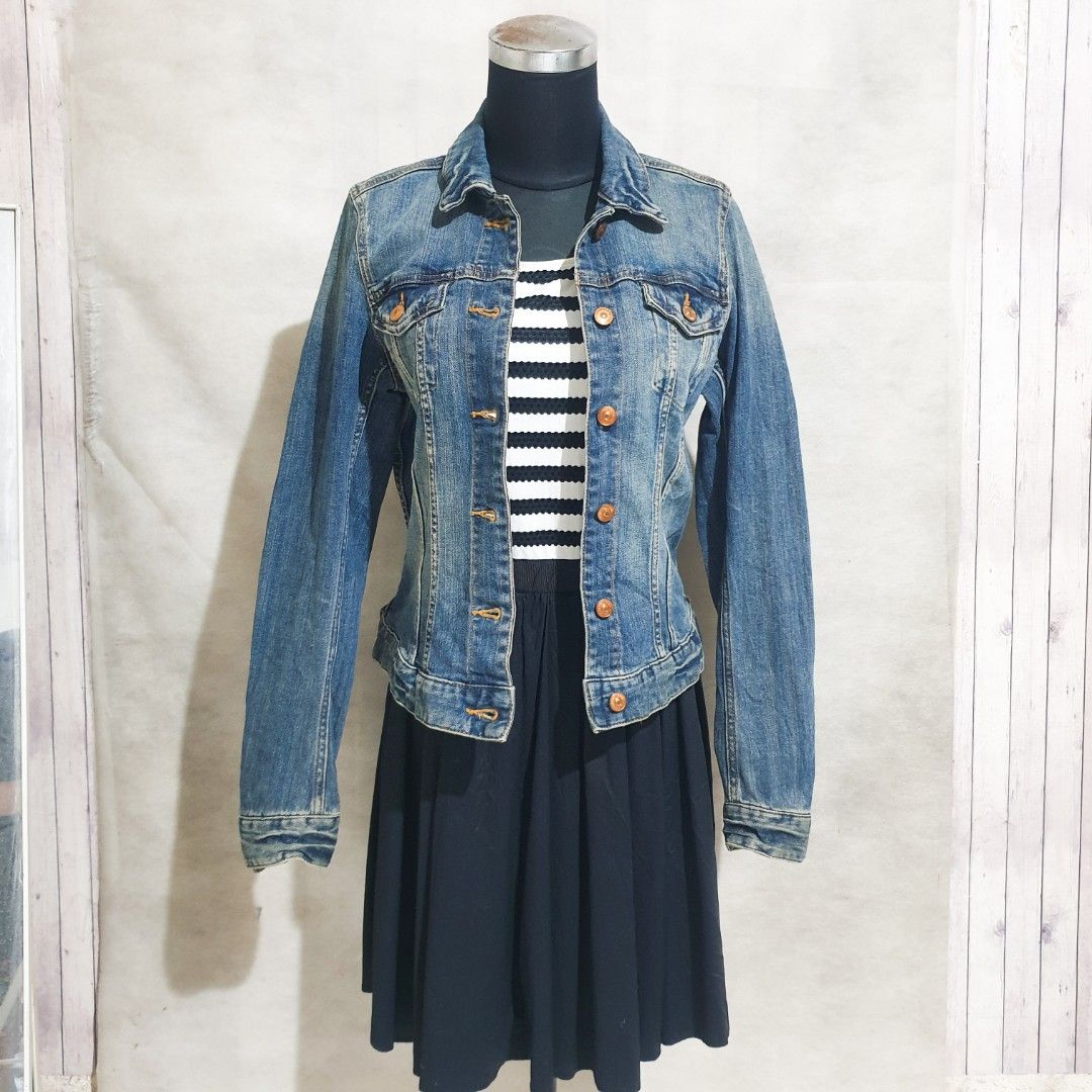 Jaket jeans wanita h&m cheap