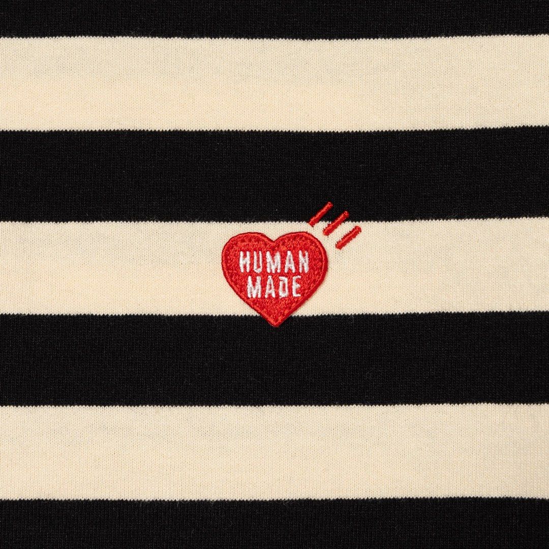 日本直送府上】 Human made STRIPED L/S T-SHIRT Tee S Size Beige, 女 